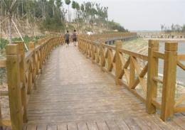 潍坊休闲木桥 景观木质护栏