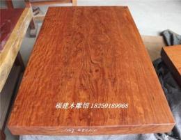 巴花大板实木原木的大板会议桌商务大板桌