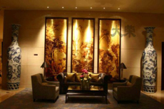 铜版装饰画 酒店高档背景墙 壁画