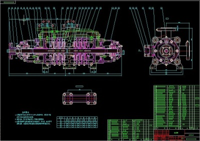 自平衡多级泵图纸 自平衡多级泵CAD图纸