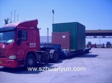 深圳集装箱运输公司 超高平板柜拖车运输