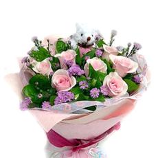 11朵粉玫瑰在线供应 鲜花网上订购