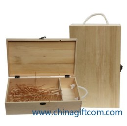 北京现货双支松木红酒盒葡萄酒盒