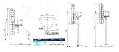 JF750mm挂墙/落地式工业电风扇