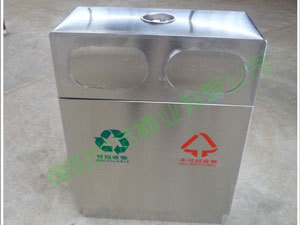 绵阳尚洁不锈钢分类垃圾桶SJ50821
