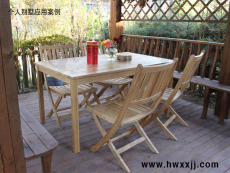 实木桌椅批发 定做 花园实木桌椅